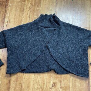 one x oneteaspoon pullover cross back‎ knit long sleeve gray top size medium m